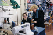 A l'atelier du Caillou gris, stage de couture