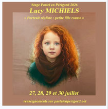 Stage pastel portrait petite rouquine