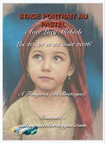 Stage portrait d'enfant au pastel 