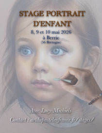 Stage portrait d'enfant au pastel