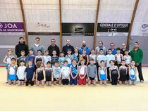 Les gymnastes et les coach de ce stage.