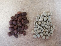 Gerösteter und roher Bio Nicaragua Kaffee