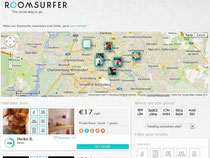 Wer über Roomsurfer.com eine günstige Unterkunft suchen will, braucht ein Facebook-Konto. Foto: Roomsurfer.com