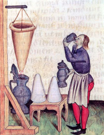 Fabrication pain de sucre et sirop - Tractatus de herbis par Dioscorides. Temple de Paris