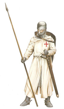 Chevalier templier du XIIe siècle. Temple de Paris