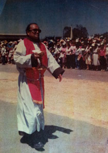Foto tomada en el Campo Marte venida del Papa Juan Pablo II