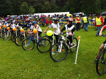 Radfahrer am Start