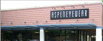 Storefront of Aspen Eyewear, Boulder, CO