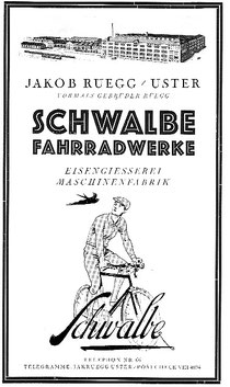 Prospekt der Firma Rüegg/Uster, 1930er Jahre