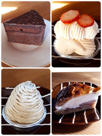 右下のアップルパイを食べたくて食べたくて。。やっと買えました。食べてみたいのを家族にも（味見にもらうで～）。こちらは1931年創業の喜久屋スイーツ様。東京で修行されたそうで、おっ！？と目を惹くケーキ達が並んでます。とても美味しいです✨営業時間10~19時、月曜定休です。