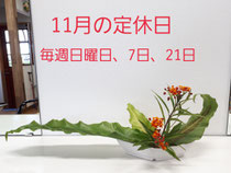 昔で言えば霜月。朝晩寒い日も増えてきましたね。皆さま体調に気をつけていきましょうね。
