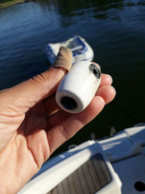 Dinghy oar fastener broken