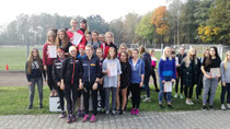 Podium biegu damskiego.