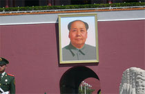 Politisierte Kunst in China. Mao-Bild