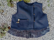 Back Pleats Tribal Vest (front)
