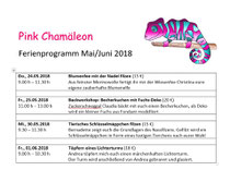 Auch in den Pfingstferien wird es diesmal nicht langweilig. Wir haben ein abwechslungsreiches Programm für euch zusammengestellt.