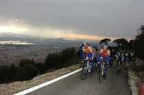 Das Peloton am Mont Faron