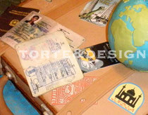 valigia, passaporti, torta, globetrotter, mappamondo, globo, suitcase, luggage, globe, earth