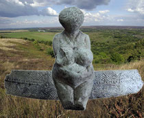 Venus figures from the Kostenki - Borshevo region on the Don River 23 000 - 21 000 BC Limestone