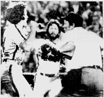 Pete Rose scored the deciding run in the 7th inning.