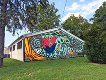 "Paisaje Mágico"/ Magical Landscape mural design for Glenmont Local Park Community Building, by Sandra Pérez-Ramos