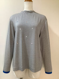 ピッコーネ（picone）4−MA9 ビジュー付ボーダー発熱プルオーバー40  ¥38,500（税込）