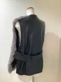 高木ミンク 7−MA7 グレージュ/黒ベスト