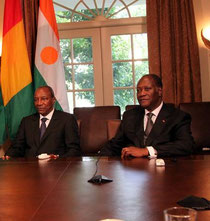 Les présidents Condé et Ouattara à la Maison Blanche
