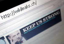 La page d'accueil de WikiLeaks.ch —REUTERS/P.LAUENER