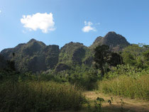 Our last place in the middle of the  Khammouan limestone mountain