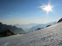 Morgenstimmung auf dem Kröntenfirn