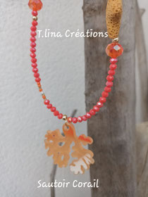 Sautoir verre collection corail