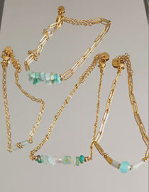 Bracelets acier inoxydable pierre & verre
