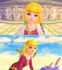 Zelda from Skyward Sword, original ingame-images from Nintendo