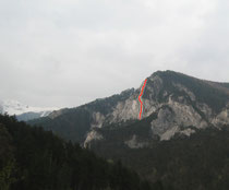 im Bereich der roten Linie verläuft irgendwo der Reifweg mit der Verlängerung über "Herbstwind"