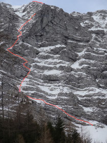 Routenführung Ötscher Nordwand