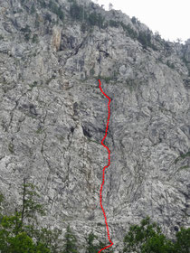 Routenverlauf Bergsteigerwandkamine