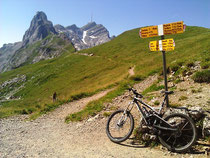 Blick vom Rotsteinpass zum Säntis