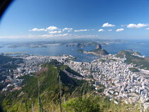 Blick von St.-Christus auf Rio und den Zuckerhut