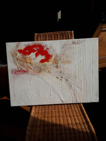 Sommerexplosion, Acryl, Stein etc.