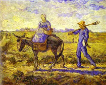 VINCENT VAN GOGH - Mattino. Partenza per il lavoro 1890