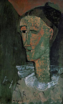 AMEDEO MODIGLIANI - Pierrot - Autoritratto