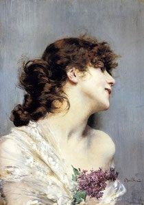 GIOVANNI BOLDINI - Ritratto di giovane donna