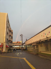 せんげん台駅できれいな虹が見れました✨🌈