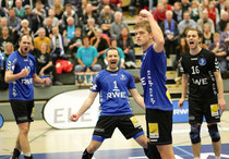 Die RWE Volleys wollen auch am Sonntag wieder jubeln.