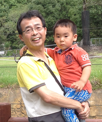 孫の祐希と野市動物公園(2013.9.29)