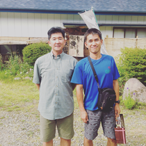 大学時代の先輩、齋藤さんと。齋藤さんが居なかったら今の自分はない。