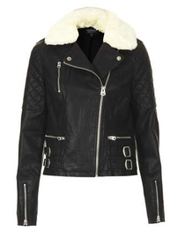 Topshop faux leather jacket
