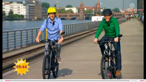 Simon Prätze mit dem Moderator vom SAT.1 Frühstücksfernsehen