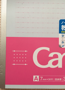 理系ノートの実際のマス目